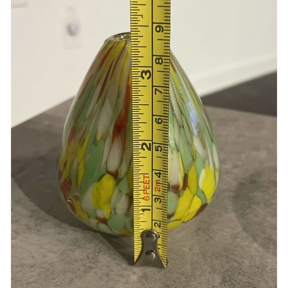 Confetti Swirled Art Glass Oil / Reed Diffuser or Bud Vase Handblown - Picture 9 of 10